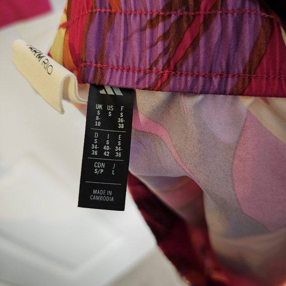 Farm Rio X Adidas Birds of Paradise Bold Pink Jacket And Shorts Set Size S - Picture 10 of 11